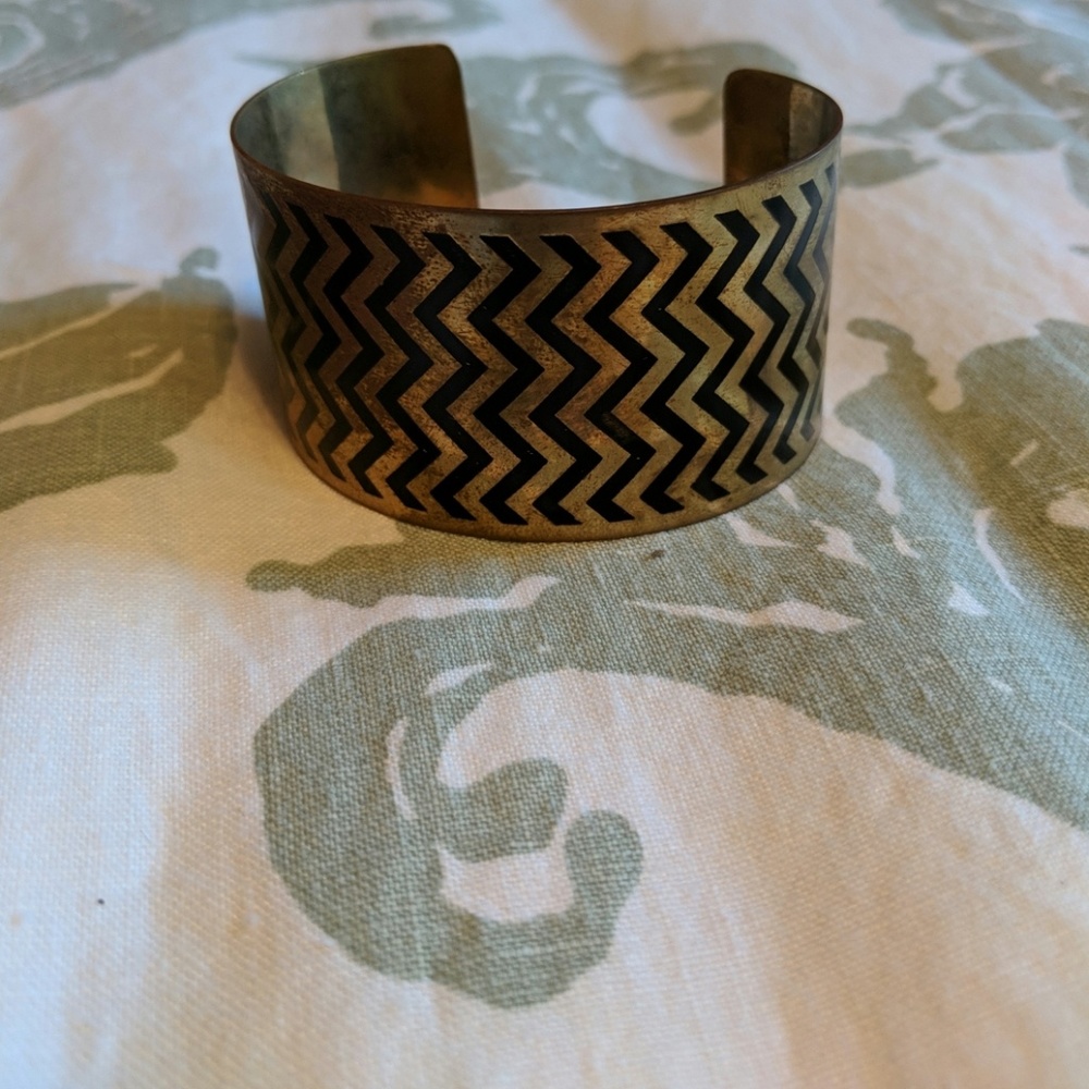 Chevron cuff bracelet